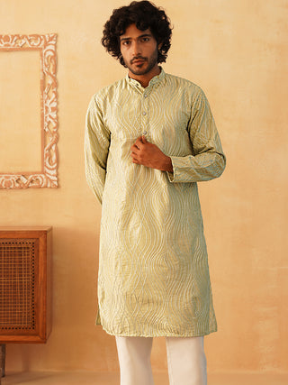 Embroidered Kurta Pyjama for Men