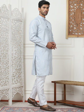 Embroidered Kurta Pyjama for Men