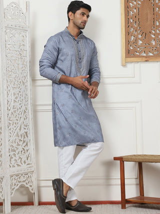 Men's Embroidered & Sequin Kurta Pyjama Sets