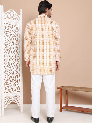 Printed Front Open Kurta With Trouser