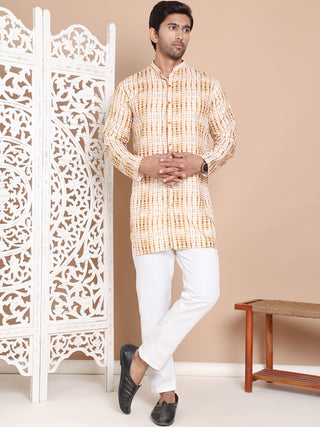 Printed Front Open Kurta With Trouser