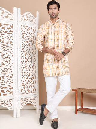 Printed Front Open Kurta With Trouser