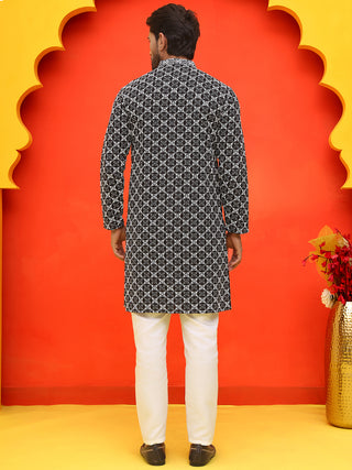 Embroidered Kurta Pyjama for Men