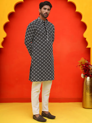 Embroidered Kurta Pyjama for Men