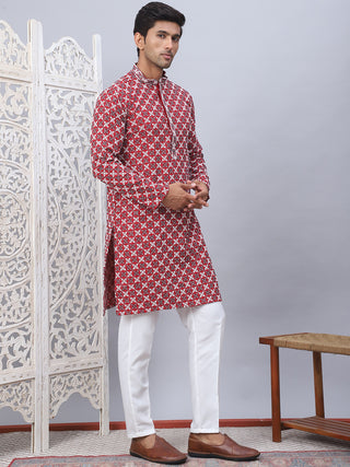 Embroidered Kurta Pyjama for Men