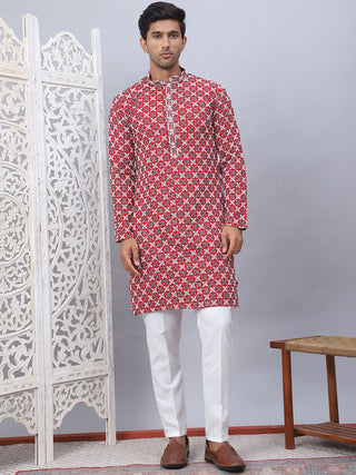 Embroidered Kurta Pyjama for Men