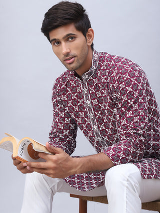 Embroidered Kurta Pyjama for Men