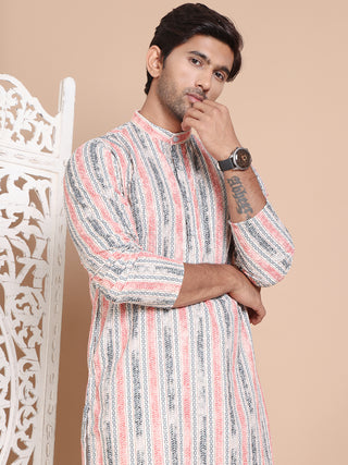 Printed and Emrbroidered Kurta Pyjama Set