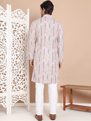 Printed and Emrbroidered Kurta Pyjama Set