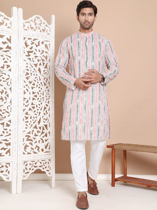 Printed and Emrbroidered Kurta Pyjama Set