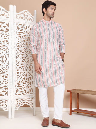 Printed and Emrbroidered Kurta Pyjama Set