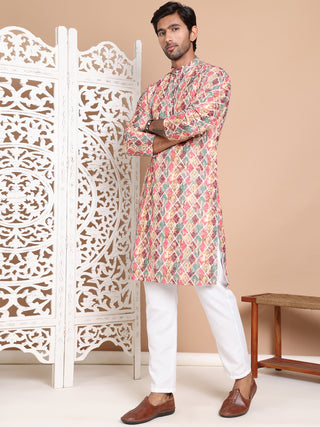 Printed and Emrbroidered Kurta Pyjama Set