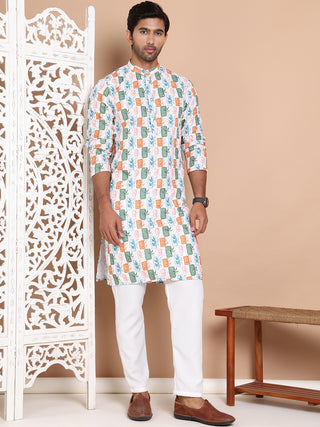 Printed and Emrbroidered Kurta Pyjama Set