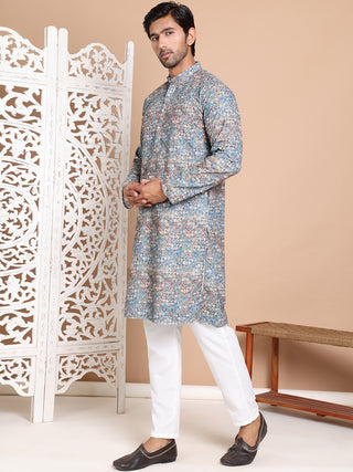 Printed and Emrbroidered Kurta Pyjama Set