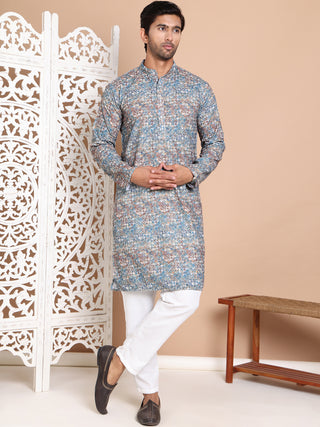 Printed and Emrbroidered Kurta Pyjama Set