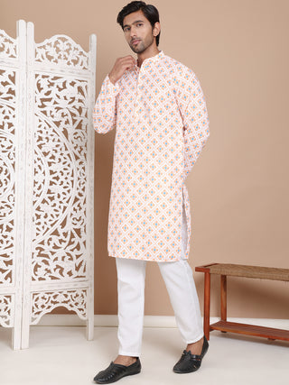 Printed and Emrbroidered Kurta Pyjama Set