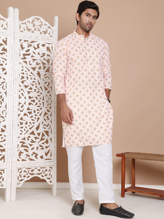 Printed and Emrbroidered Kurta Pyjama Set