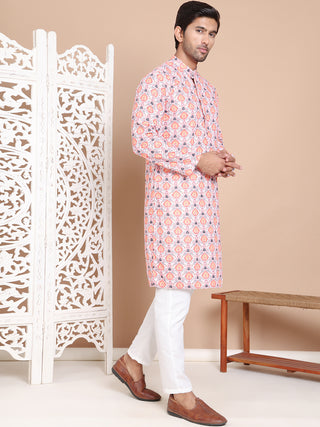 Printed and Emrbroidered Kurta Pyjama Set