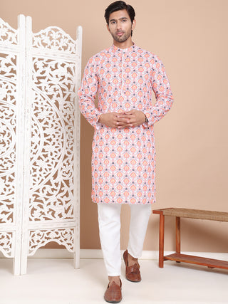 Printed and Emrbroidered Kurta Pyjama Set