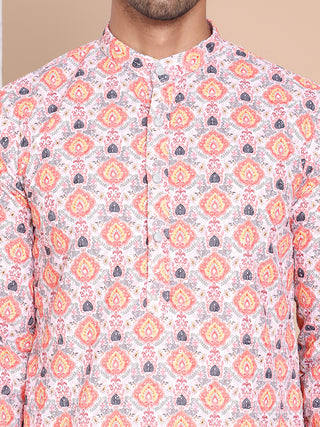 Printed and Emrbroidered Kurta Pyjama Set