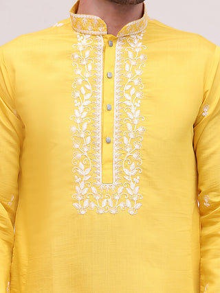 Floral Embroidered Kurta Pyjama Set