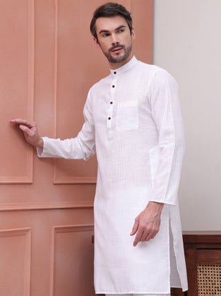 Pure Cotton Solid Kurta Pyjama Set