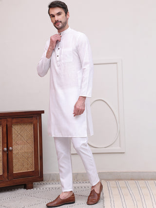 Pure Cotton Solid Kurta Pyjama Set