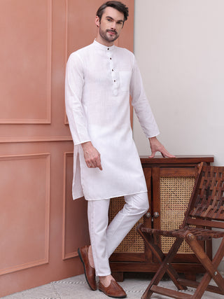 Pure Cotton Solid Kurta Pyjama Set