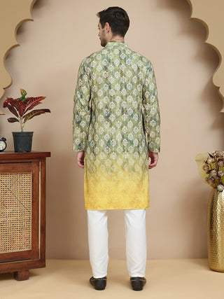 Digital Printed Kurta Pyjama Set