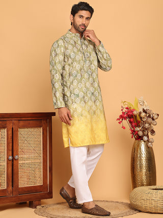 Digital Printed Kurta Pyjama Set
