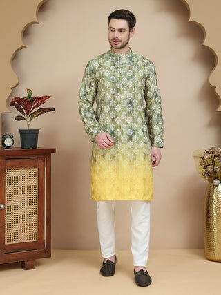 Digital Printed Kurta Pyjama Set
