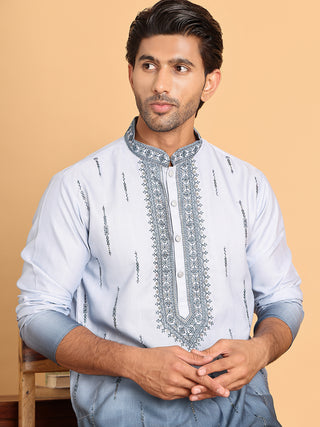 Ombre Printed Straght Kurta Pyjama for Men