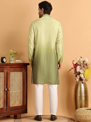 Ombre Printed Straght Kurta Pyjama for Men