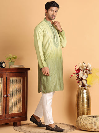 Ombre Printed Straght Kurta Pyjama for Men