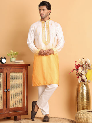 Ombre Printed Straght Kurta Pyjama for Men