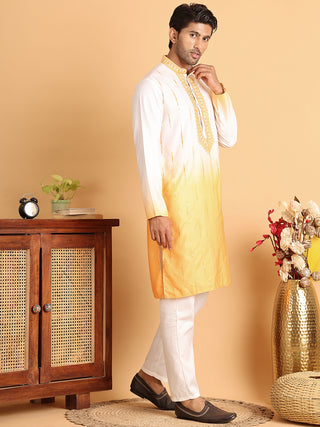 Ombre Printed Straght Kurta Pyjama for Men