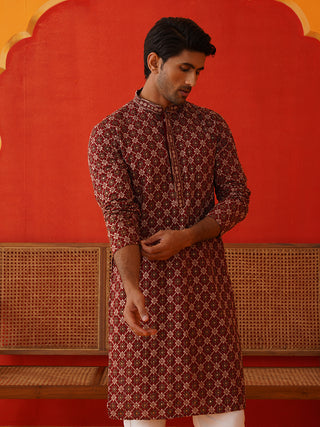 Embroidered Kurta Pyjama Set For Men