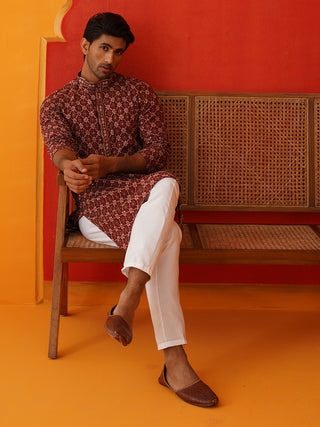 Embroidered Kurta Pyjama Set For Men