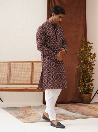 Embroidered Kurta Pyjama Set For Men