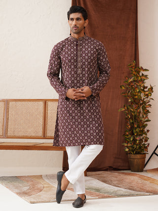 Embroidered Kurta Pyjama Set For Men