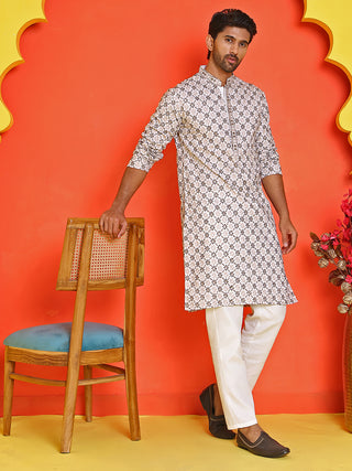 Embroidered Kurta Pyjama Set For Men