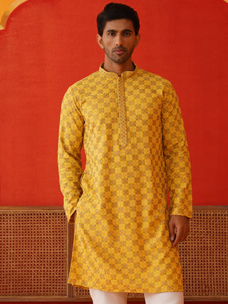 Embroidered Staight Kurta Set For Men