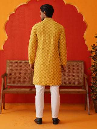 Embroidered Staight Kurta Set For Men