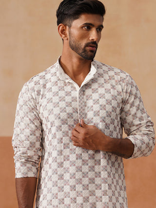 Embroidered Staight Kurtas For Men