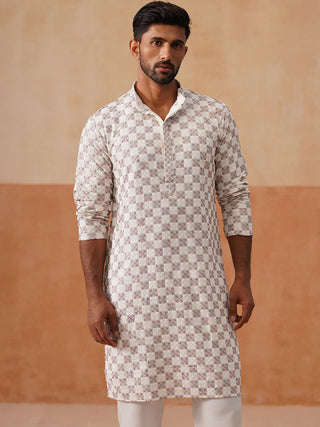 Embroidered Staight Kurtas For Men