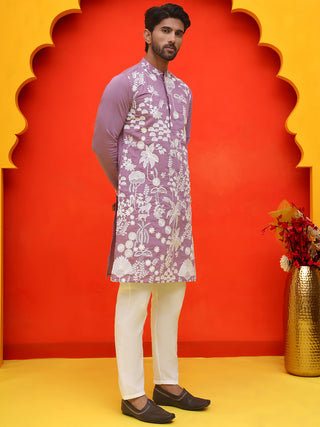 Embroidered Straight Kurta Pyjama Set
