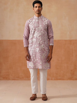 Embroidered Straight Kurta Pyjama Set
