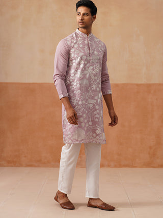 Embroidered Straight Kurta Pyjama Set