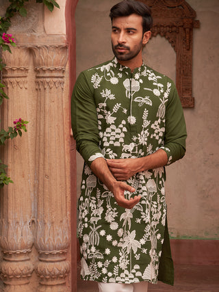 Embroidered Straight Kurta Pyjama Set
