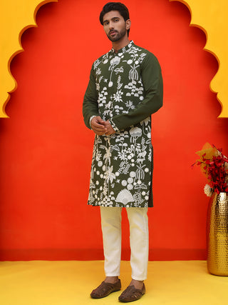 Embroidered Straight Kurta Pyjama Set
